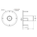 Abtech Safety Flush Floor Mount for fresh concrete 30023