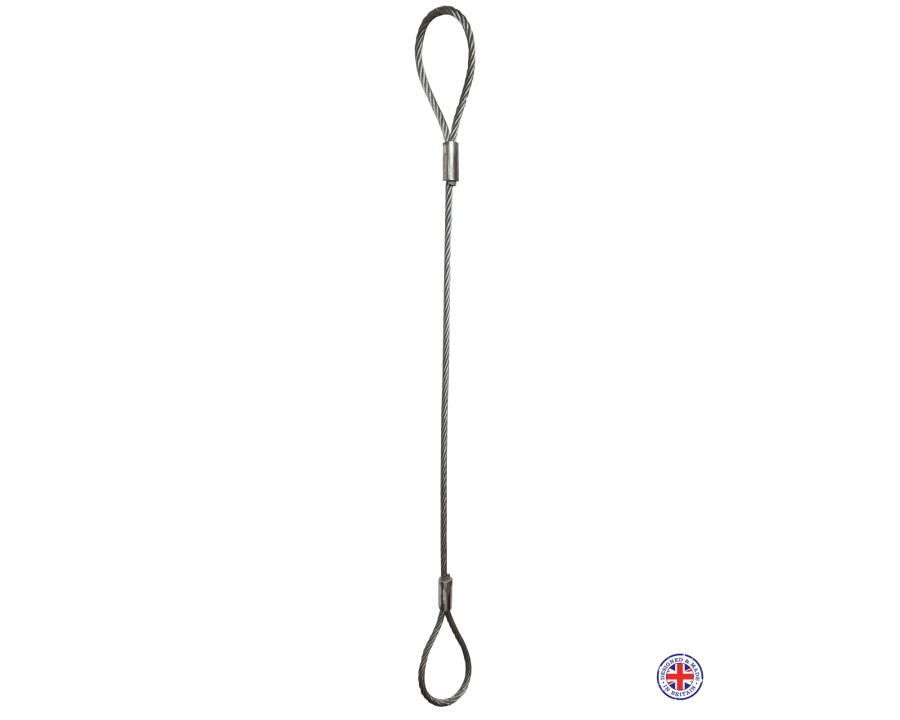 Galvanised Wire Rope Sling - WLL 50kg